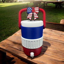 Load image into Gallery viewer, Retro Cooler Style Can Koozie Tumbler and Nail Saver Tab Opener - 12oz Can Holder with Straw Lid