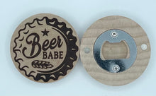 Load image into Gallery viewer, Round Wooden Bottle Openers - Engraved