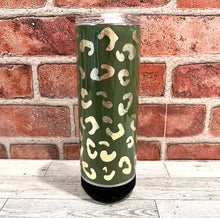Load image into Gallery viewer, Green and Gold Leopard Tumbler
