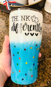 Autism/Think Differently Tumbler