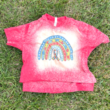 Load image into Gallery viewer, Autism Boho Rainbow Bleached T-Shirt
