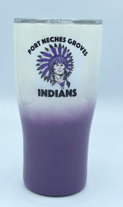Port Neches Groves(PNG) Indian Tumbler(Purple & White) - Class of 1975 Special