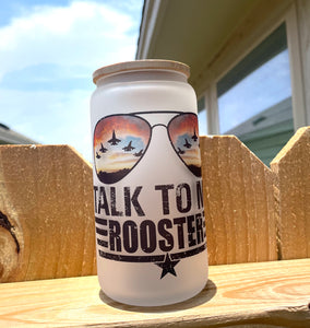 Talk to Me Rooster Iced Coffee Cup