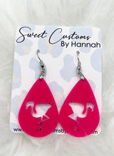 Load image into Gallery viewer, Hot Pink Flamingo Earrings
