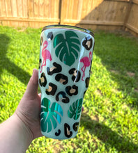 Load image into Gallery viewer, Leopard Flamingo Tumbler
