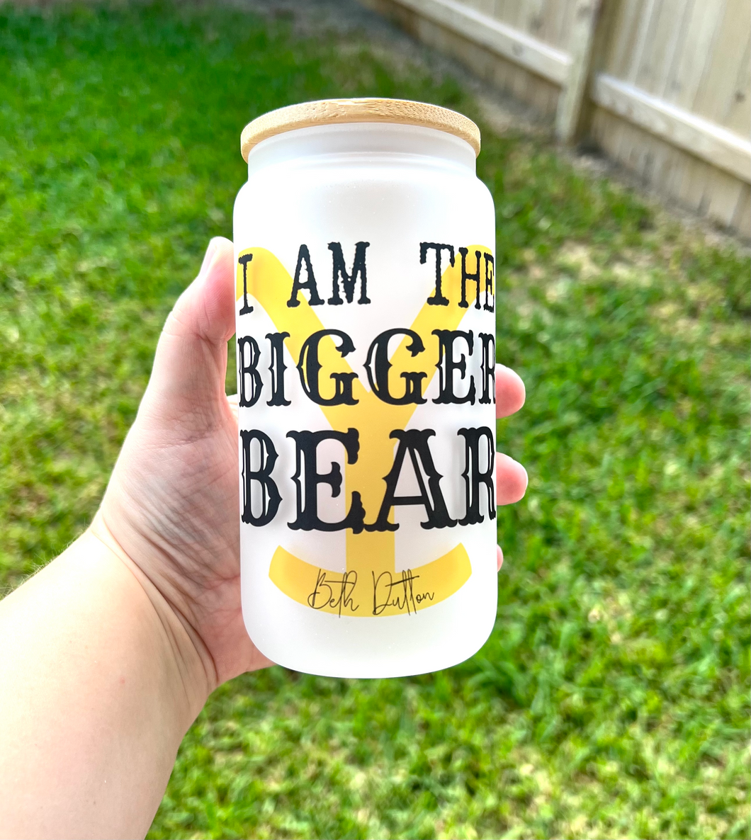 I Am The Bigger Bear Iced Coffee Cup