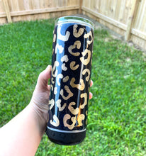 Load image into Gallery viewer, Navy &amp; Gold Leopard Tumbler
