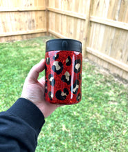 Load image into Gallery viewer, Red, Black &amp; Gold Leopard Tumbler
