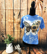 Load image into Gallery viewer, Sunflower Butterfly Bleached Shirt
