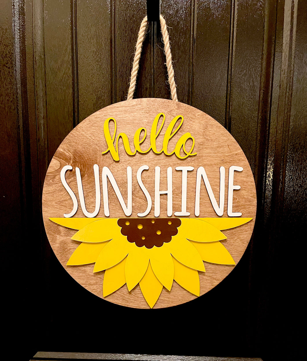 Hello Sunshine Sunflower Sign