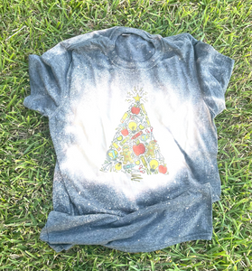 Teacher Christmas Tree - Bleached Shirt