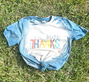 Give Thanks Bleached Shirt