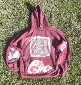 Murder Shows and Comfy Clothes Bleached Sweatshirt/Hoodies
