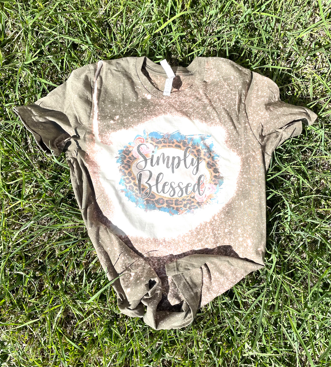 Simply Blessed Bleached T-Shirt