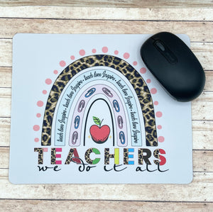 BoHo Teacher Rainbow Mouse Pad